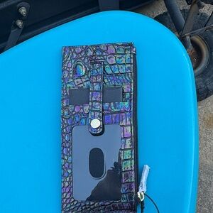 Soldout Brahmin Black Pearl Handsfree Credit Card Holder NWT w Registration